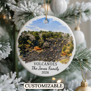 Personalisierte Vulkane Nationalpark Maßgeschneide Keramik Ornament