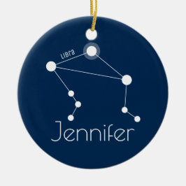 Personalisierte Waage-Konstellations-Verzierung Keramik Ornament