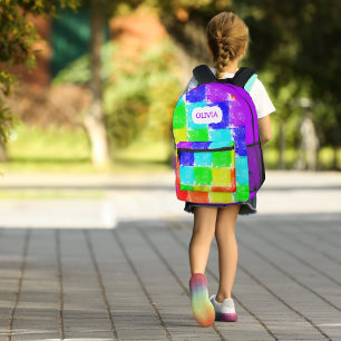 Personalisierte Wachsmalkreide-Blöcke für Kinder Bedruckter Rucksack