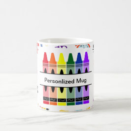 Personalisierte Wachsmalstifte zurück zur Schule Kaffeetasse