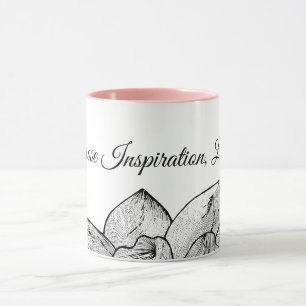 Personalisierte "Wählen Sie Ihre Inspiration" Rosa Tasse