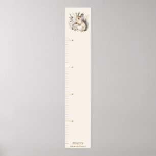 Personalisierte Wald-Eichhörnchen-Wachstumstabelle Poster