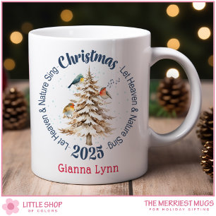 Personalisierte Waldvögel Himmel und Natur singen Kaffeetasse