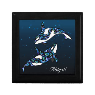 Personalisierte Wale aus Orca Geschenkbox