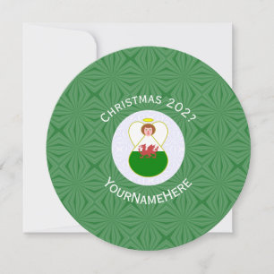 Personalisierte walisische Engel-Weihnachtsflagge Einladung