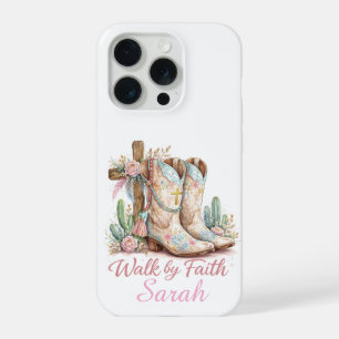 Personalisierte Walk By Faith iPhone-Hülle iPhone 15 Pro Hülle