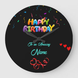 Personalisierte Wall Clock - Einzigartiges Geburts Große Wanduhr