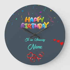 Personalisierte Wall Clock - Einzigartiges Geburts Große Wanduhr