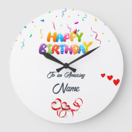 Personalisierte Wall Clock - Einzigartiges Geburts Große Wanduhr