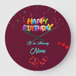 Personalisierte Wall Clock - Einzigartiges Geburts Große Wanduhr