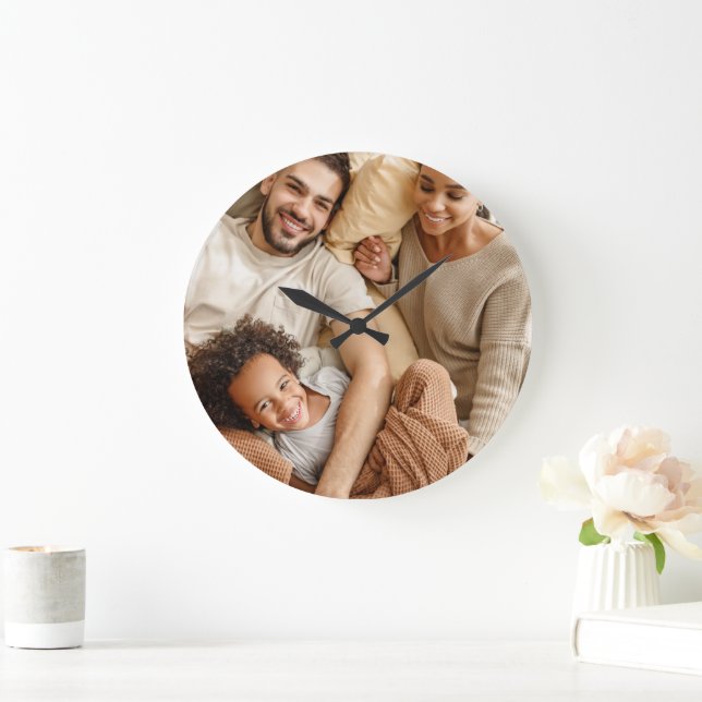 Personalisierte Wall-Uhr für kundenspezifisches Fo Große Wanduhr (Zuhause)