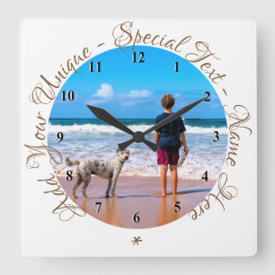 Personalisierte Wall-Uhr und benutzerdefinierter F Quadratische Wanduhr