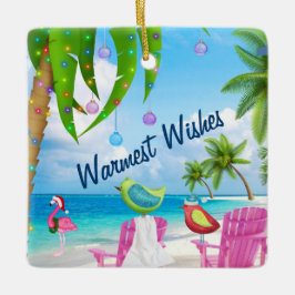 Personalisierte Warmwünsche Birds Weihnachten Keramikornament