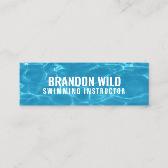 Personalisierte "Wasserarme" Mini Visitenkarte (Vorderseite)