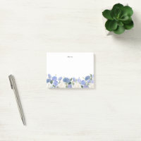 Personalisierte Wasserfarbe Blaue Hydrangeas