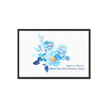 Personalisierte Wasserfarbe-Blumenwandkunst,