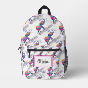 Personalisierte Wasserfarbe Bunte Elefanten Bedruckter Rucksack