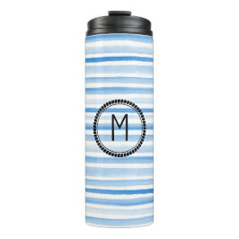 Personalisierte Wasserfarbe Erstmalige Reiseroute Thermosbecher