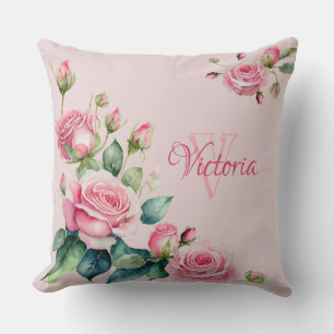Personalisierte Wasserfarbe-Floral-Eleganz Kissen