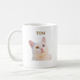 Personalisierte Wasserfarbe Haustier-Katzen-Porträ Kaffeetasse
