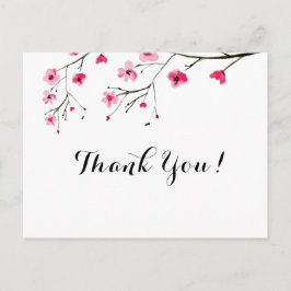 Personalisierte Wasserfarbe Kirsche Blossom Vielen Postkarte