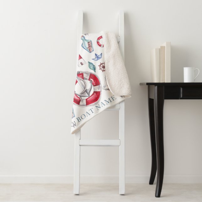 Personalisierte Wasserfarbe Name des Schiffes Sherpadecke (Beispiel)