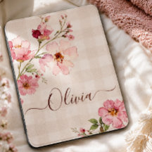 Personalisierte Wasserfarbe Rosa Floral beige Ging