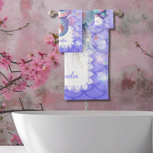 Personalisierte Wasserfarbe Untermeer Badhandtuch Set