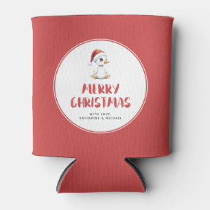 Personalisierte Wasserfarbe Weihnachtsgans Ente Dosenkühler