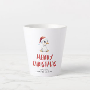 Personalisierte Wasserfarbe Weihnachtsgans Ente Milchtasse