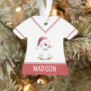 Personalisierte Wasserfarbe Weihnachtsgans Ente Ornament
