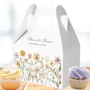 Personalisierte Wasserfarbe Wildblume Wiese Geschenkschachtel