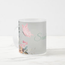 Personalisierte Wasserfarben-Schmetterlinge und Bl