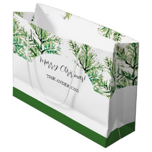 Personalisierte Wasserfarbenbaum Große Geschenktüte