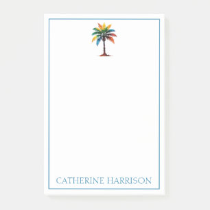Personalisierte Wasserfarbenpalme Post-it Klebezettel