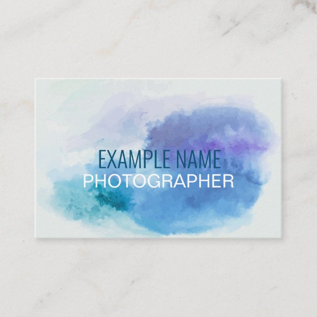 Personalisierte "Wasserfarbensplash" (UK/Euro) Visitenkarte (Vorderseite)