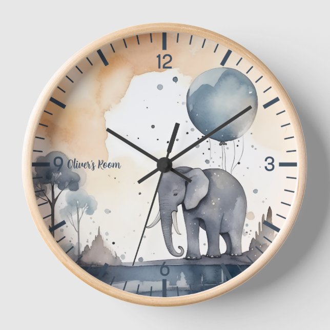 Personalisierte Wasserfarbuhr Uhr (Vorderseite)