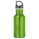Personalisierte Wasserflasche aus grünem Metall (Rückseite)