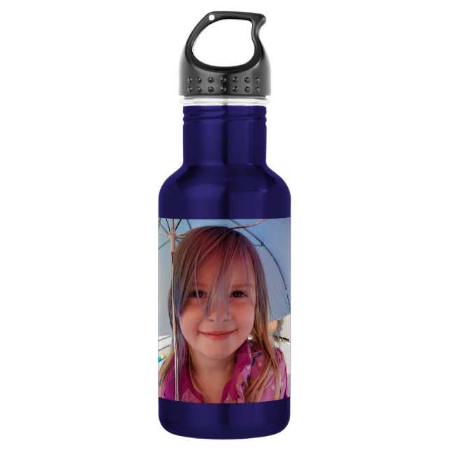 Personalisierte Wasserflasche, Bild hinzufügen! Edelstahlflasche (Vorderseite)