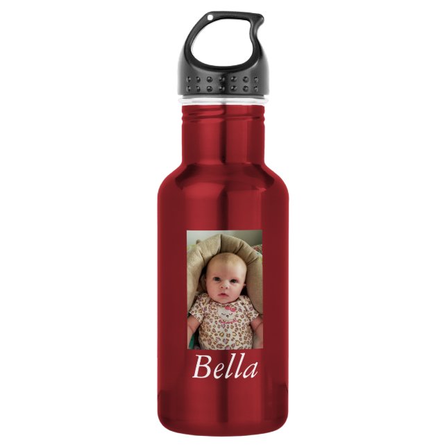 Personalisierte Wasserflasche, Bild hinzufügen! Edelstahlflasche (Vorderseite)