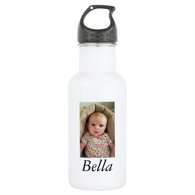 Personalisierte Wasserflasche, Bild hinzufügen! Edelstahlflasche (Vorderseite)