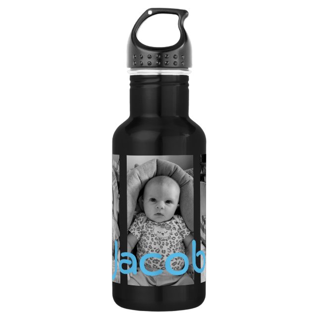 Personalisierte Wasserflasche, fügen Sie Ihre Bild Edelstahlflasche (Vorderseite)