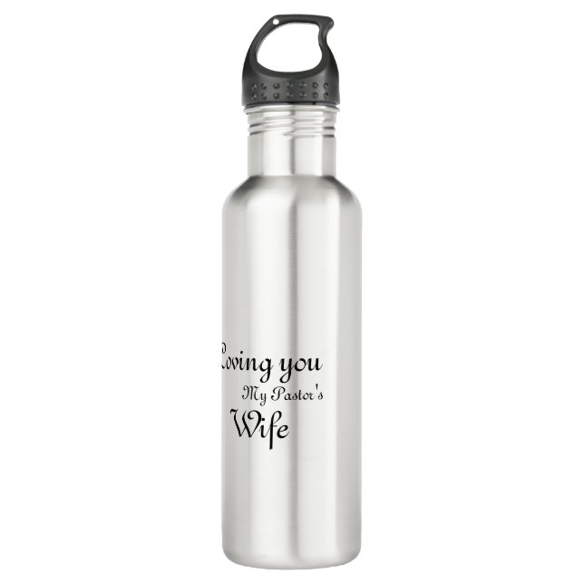 Personalisierte Wasserflasche für die Ehefrau Ihre Edelstahlflasche (Vorderseite)