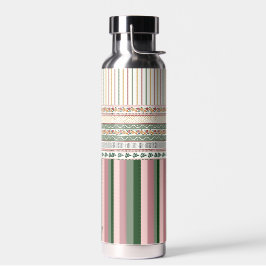 Personalisierte Wasserflasche mit Blumendesign und Trinkflasche