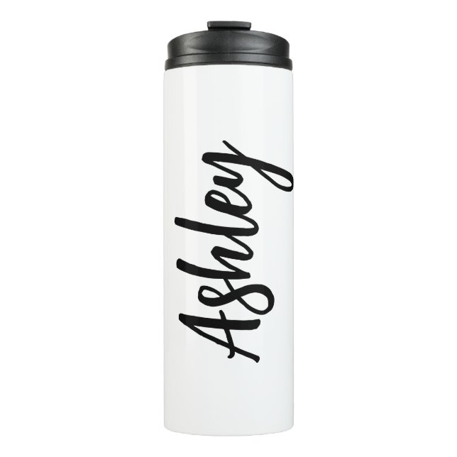 Personalisierte Wasserflasche mit Strohhalm – Benu Thermosbecher (Vorderseite)