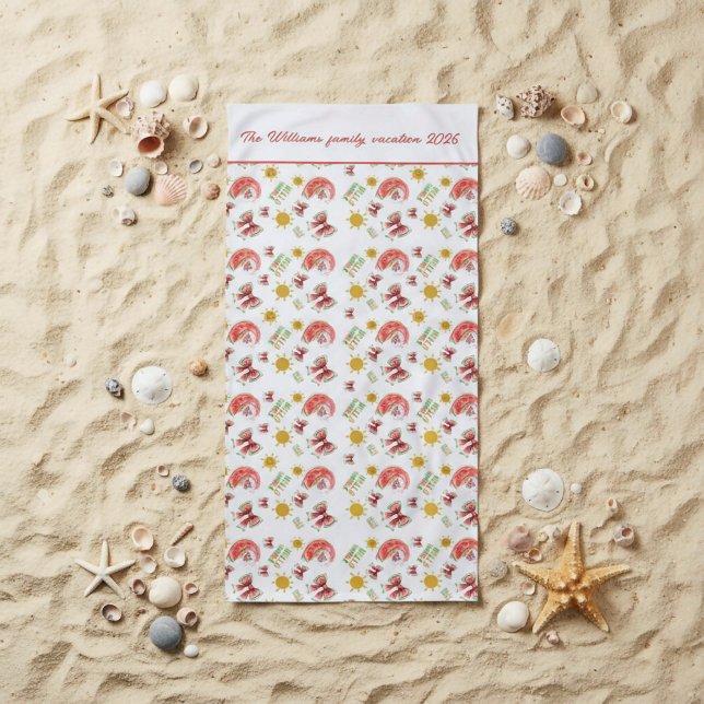 Personalisierte Wassermelone coquette  Strandtuch (Von Creator hochgeladen)