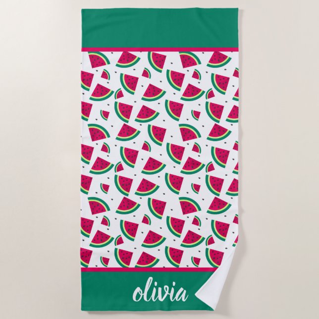 Personalisierte Wassermelone Strandtuch (Vorderseite)
