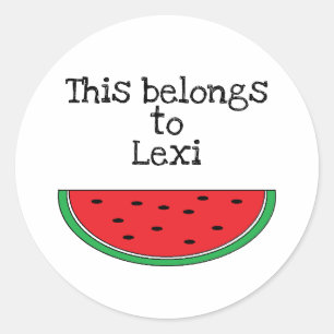 Personalisierte "Wassermelonen" Aufkleber