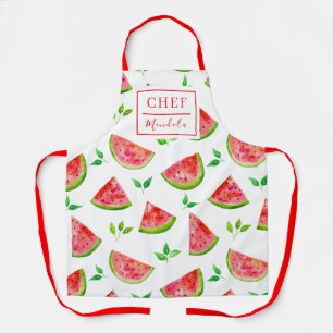 Personalisierte Wassermelonen-Muster-Küchenschürze Schürze