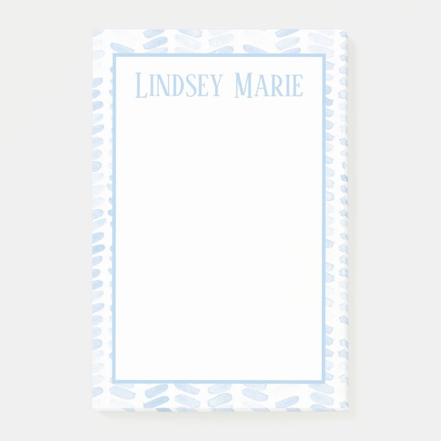 PERSONALISIERTE WATERCOLOR-Nachhinweise Post-it Klebezettel (Vorderseite)